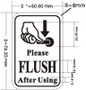 PLEASE FLUSH AFTER USING STICKERS WITH IMAGE Sign