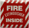 FIRE EXTINGUISHER INSIDE STICKER Sign