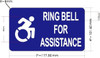 RING BELL FOR ASSISTANCE Decal Sticker Signage