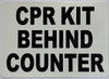 CPR KIT BEHING COUNTER Decal/STICKER Sign