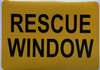 RESCUE WINDOW Decal/STICKER Signage