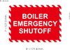 Sign BOILER EMERGENCY SHUT-OFF Decal/STICKER