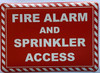 FIRE ALARM AND SPRINKLER ACCESS Decal/STICKER