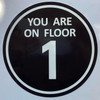 You are Floor 1 Sticker/Decal Sign