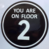 YOU ARE ON FLOOR 2 STICKER/DECAL Signage