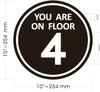 Sign You are ON Floor 4 Sticker/Decal