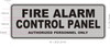 Sign FIRE ALARM CONTROL PANEL