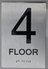 Signage  FLOOR NUMBER  Tactile Graphics Grade 2 Braille Text with raised letters