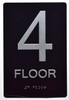 Black Floor number  -Tactile Graphics Grade 2 Braille Text with raised letters