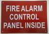 SIGNS FIRE ALARM CONTROL PANEL INSIDE SIGN-