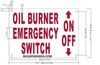 SIGNS OIL BURNER EMERGENCY SWITCH