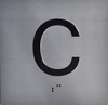 ADA ELEVATOR JAMB PLATE WITH BRAILLE (C- CELLAR) SIGN