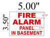 Fire Alarm Panel In Basement Sign with double sided tape
