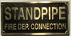 Sign Cast Aluminum  - cast bronze color/cast brass color