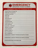 Emergency Important Phone Numbers - in Case of Emergency Fridge Magnet with Marker Sign