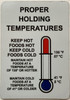 Restaurant Fridge Proper Holding Temperature Safety  Signage