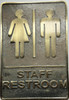 Cast Aluminium staff Restroom  Signage