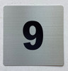 Apartment number 9 sign