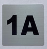 Apartment number 1A sign