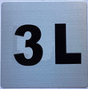 Apartment number 3L signage