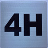 Sign Apartment number 4H