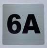 Apartment number 6A signage