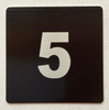 Apartment number 5 sign
