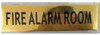 FIRE ALARM ROOM SIGN - GOLD