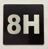 Apartment number 8H signage