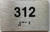 ADA APARTMENT NUMBER 312 SIGN