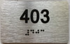 BRAILLE APARTMENT NUMBER 403 SIGN