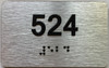 TACTILE HOTEL APARTMENT NUMBER 524 SIGN