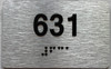BRAILLE APARTMENT NUMBER 631 SIGN