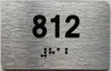 TACTILE HOTEL APARTMENT NUMBER 812 SIGN