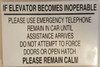 ELEVATOR SIGNS