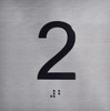 SIGNS ELEVATOR JAMB- 2 - SILVER (ALUMINUM