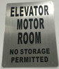 SIGNS ELEVATOR CONTROL ROOM NO STORAGE PERMITTED