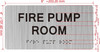HOTEL ADA FIRE PUMP ROOM SIGN
