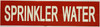 Sign pack of 5 Sprinkler water sticker (red, Stickers,)