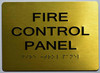 FIRE CONTROL PANEL Sign -Tactile Signs