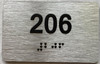 HOTEL ADA APARTMENT NUMBER - UNIT NUMBER SIGN