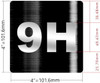 Signage Apartment number 9H  - UNIT NUMBER 9 /SUITE 9  (BLACK, DOUBLE SIDED TAPE) -Broadway Line