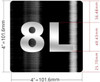 Signage Apartment number 8L  - UNIT NUMBER 8L /SUITE 8L  (BLACK, DOUBLE SIDED TAPE) -Broadway Line