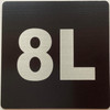Apartment number 8L  - UNIT NUMBER 8L /SUITE 8L  (BLACK, DOUBLE SIDED TAPE) -Broadway Line