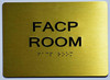 FACP Room SIGN ADA-GOLD 5X7- The