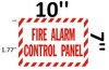 FIRE Alarm Control Panel Sign-Reflective !!! (White,Aluminum 7X10)