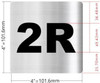 Sign Apartment number 2R  - UNIT NUMBER 2R  (SILVER, DOUBLE SIDED TAPE) -Broadway Line