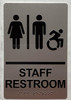 BRAILLE STAFF ACCESSIBLE RESTROOM SIGN
