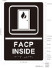 HOTEL FACP INSIDE FIRE ALARM CONTROL PANEL INSIDE SIGN