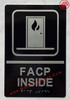 BRAILLE FACP INSIDE FIRE ALARM CONTROL PANEL INSIDE SIGN